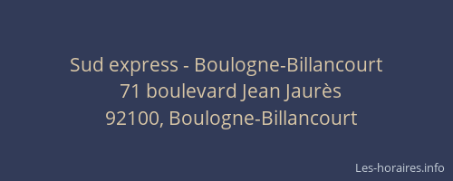 Sud express - Boulogne-Billancourt