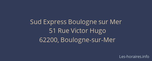Sud Express Boulogne sur Mer