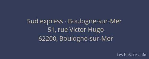 Sud express - Boulogne-sur-Mer