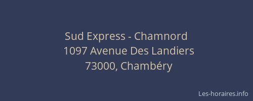 Sud Express - Chamnord