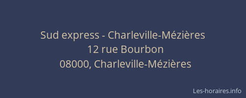 Sud express - Charleville-Mézières