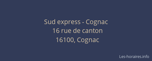 Sud express - Cognac