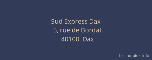 Sud Express Dax