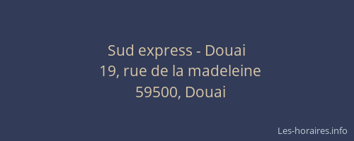 Sud express - Douai