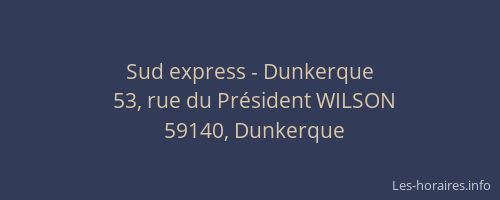 Sud express - Dunkerque