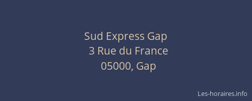 Sud Express Gap
