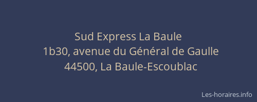 Sud Express La Baule