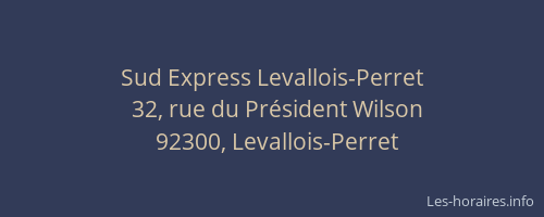 Sud Express Levallois-Perret
