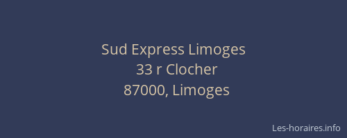 Sud Express Limoges