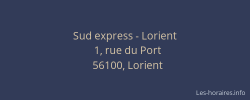 Sud express - Lorient