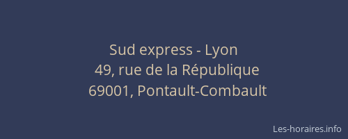 Sud express - Lyon