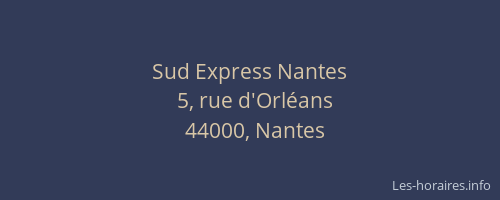 Sud Express Nantes