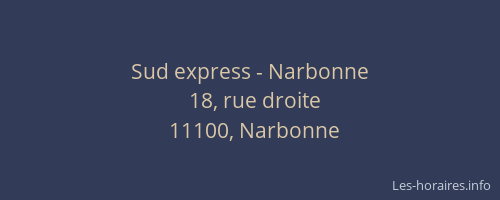 Sud express - Narbonne
