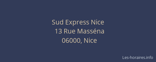 Sud Express Nice