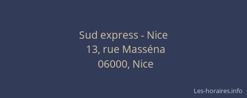 Sud express - Nice