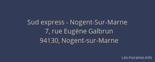 Sud express - Nogent-Sur-Marne