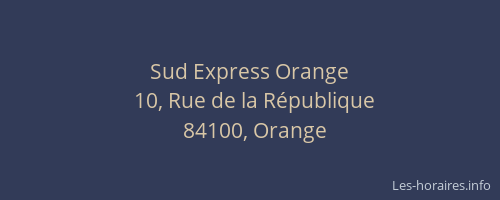 Sud Express Orange
