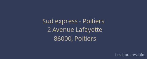 Sud express - Poitiers