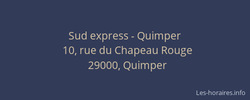 Sud express - Quimper
