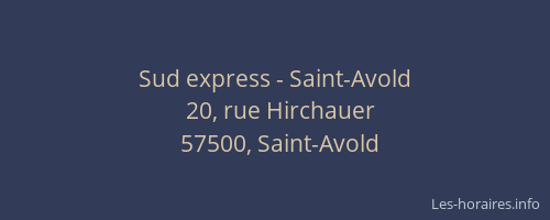 Sud express - Saint-Avold
