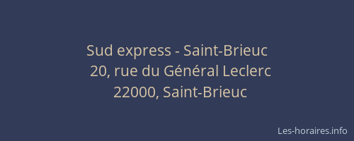 Sud express - Saint-Brieuc