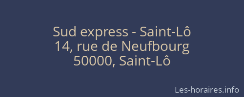 Sud express - Saint-Lô