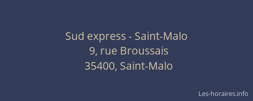 Sud express - Saint-Malo