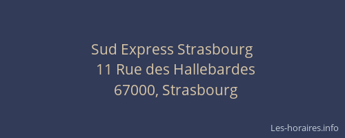 Sud Express Strasbourg