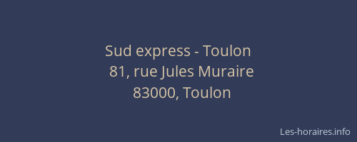Sud express - Toulon