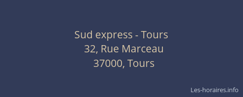 Sud express - Tours