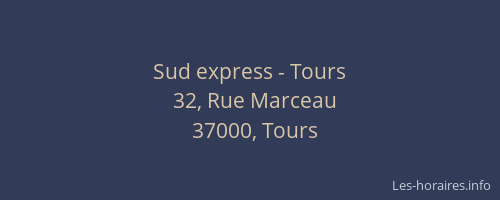 Sud express - Tours
