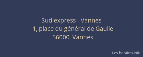 Sud express - Vannes