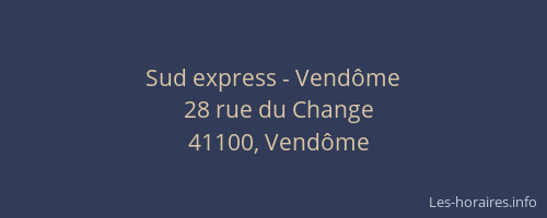 Sud express - Vendôme