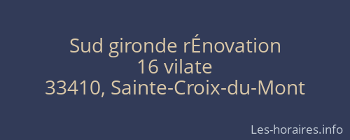 Sud gironde rÉnovation