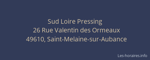 Sud Loire Pressing