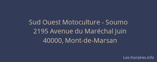 Sud Ouest Motoculture - Soumo