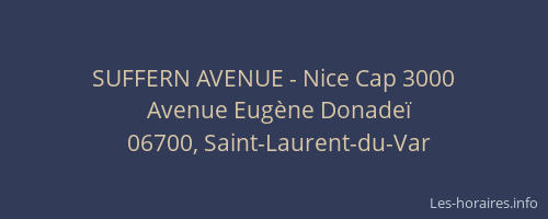 SUFFERN AVENUE - Nice Cap 3000