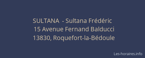 SULTANA  - Sultana Frédéric