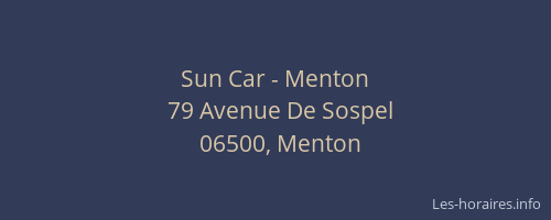 Sun Car - Menton