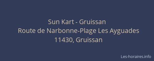 Sun Kart - Gruissan