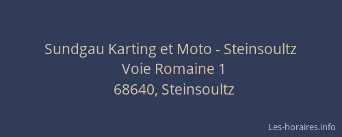 Sundgau Karting et Moto - Steinsoultz
