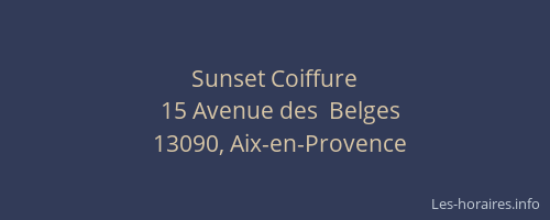 Sunset Coiffure