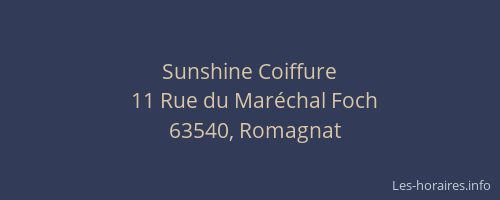 Sunshine Coiffure