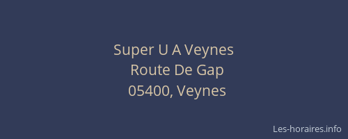 Super U A Veynes