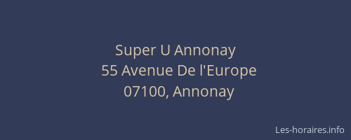 Super U Annonay