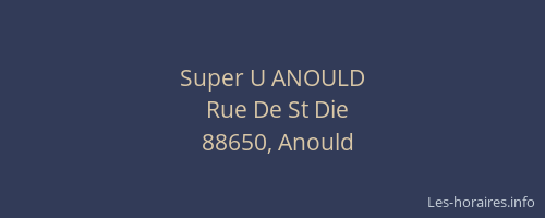 Super U ANOULD
