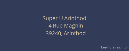 Super U Arinthod