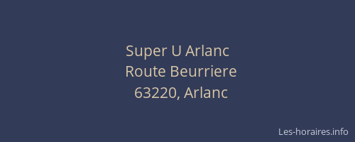 Super U Arlanc
