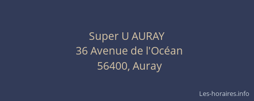 Super U AURAY