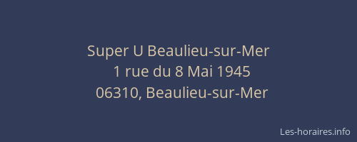 Super U Beaulieu-sur-Mer